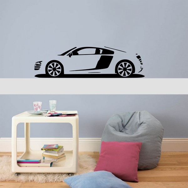 Voorbeeld van de muur stickers: Audi R8 2